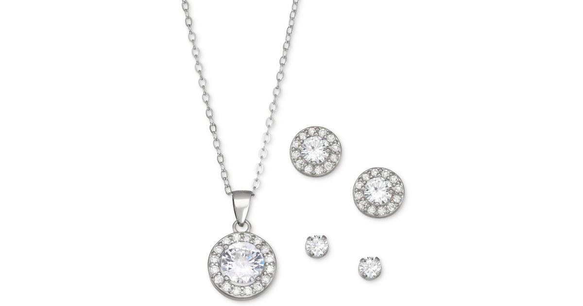 Cubic Zirconia 3-Pc Jewelry Set ONLY $17.99 at Macy's (Reg $100)