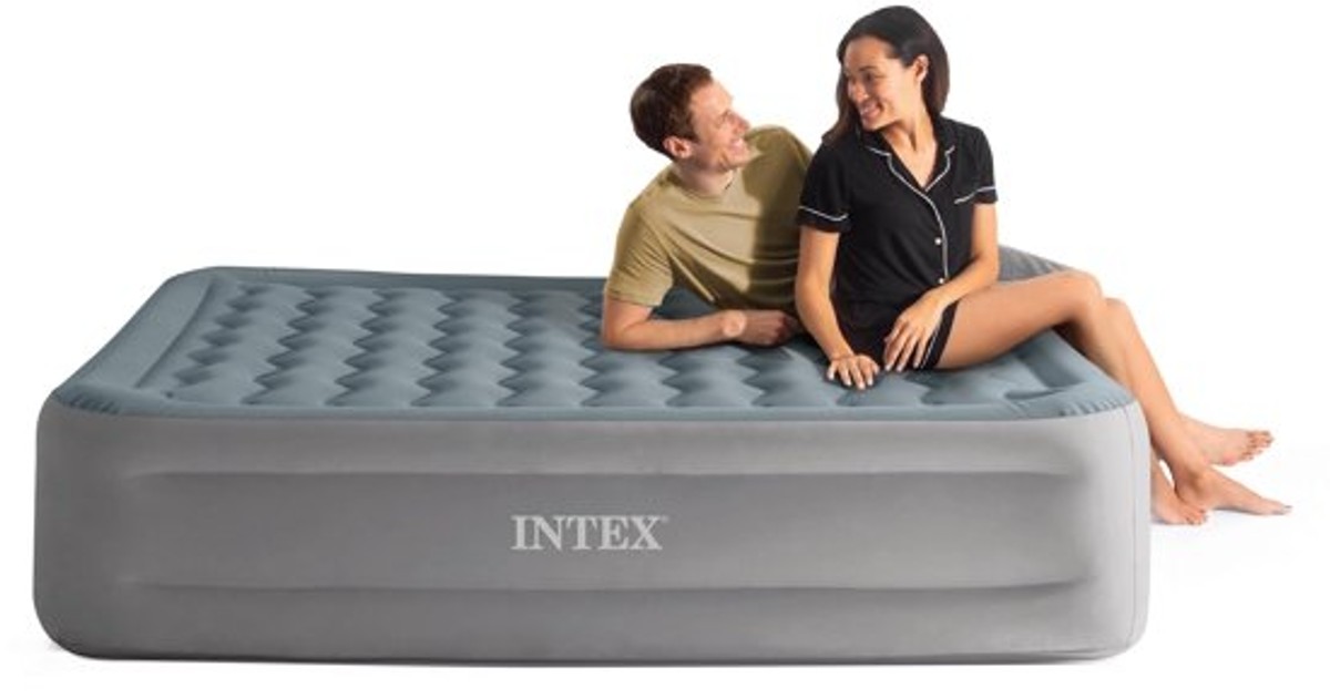 intex 18 inch queen air mattress with headboard