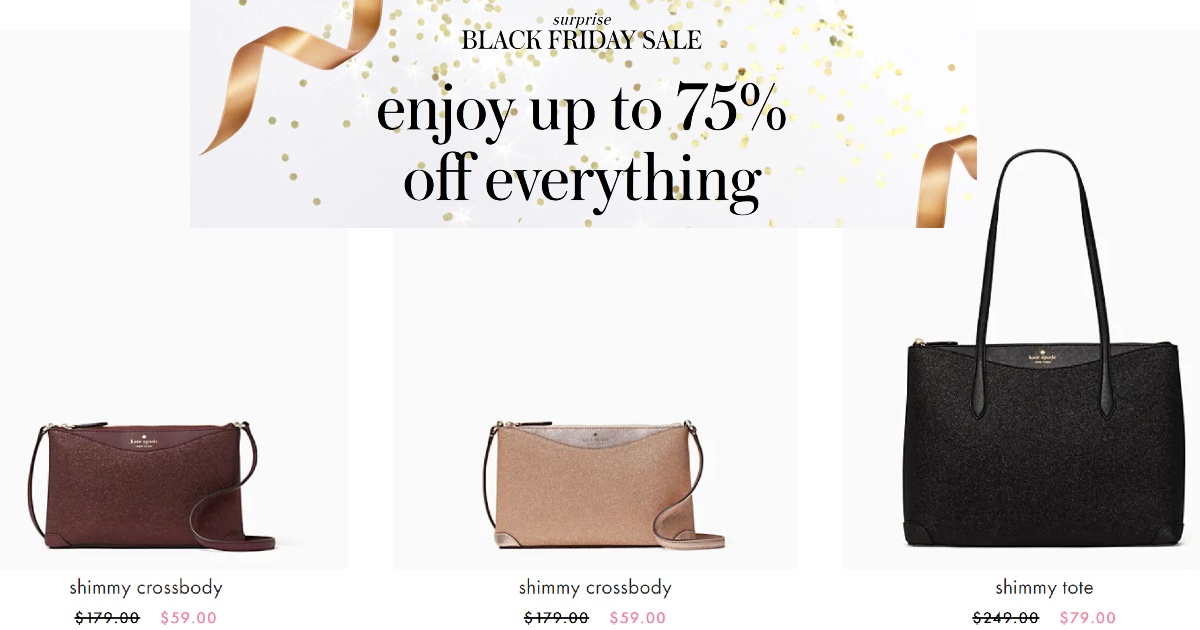 Kate Spade Black Friday 75 Off + Free Shipping Daily Deals & Coupons