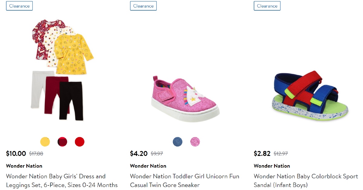 Wonder Nation Kids Clothes Clearance 50-80% Off + Free Shipping - Daily  Deals & Coupons
