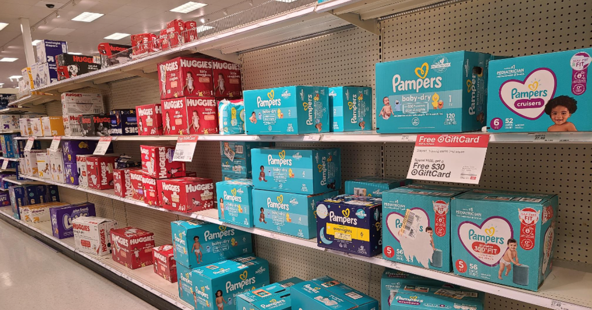 Baby diaper wipes gift card at target