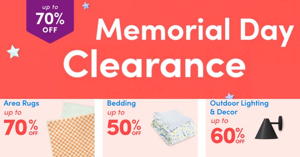 Wayfair Memorial Day 70 Off Sale + 10 Off Promo Code Daily Deals