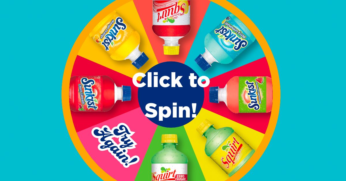 Sunkist Squirt Spin the Wheel Game