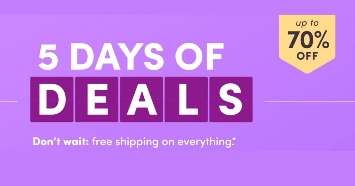 Wayfair 70 Off Sale + Free Shipping on Everything Ends Tonight Daily