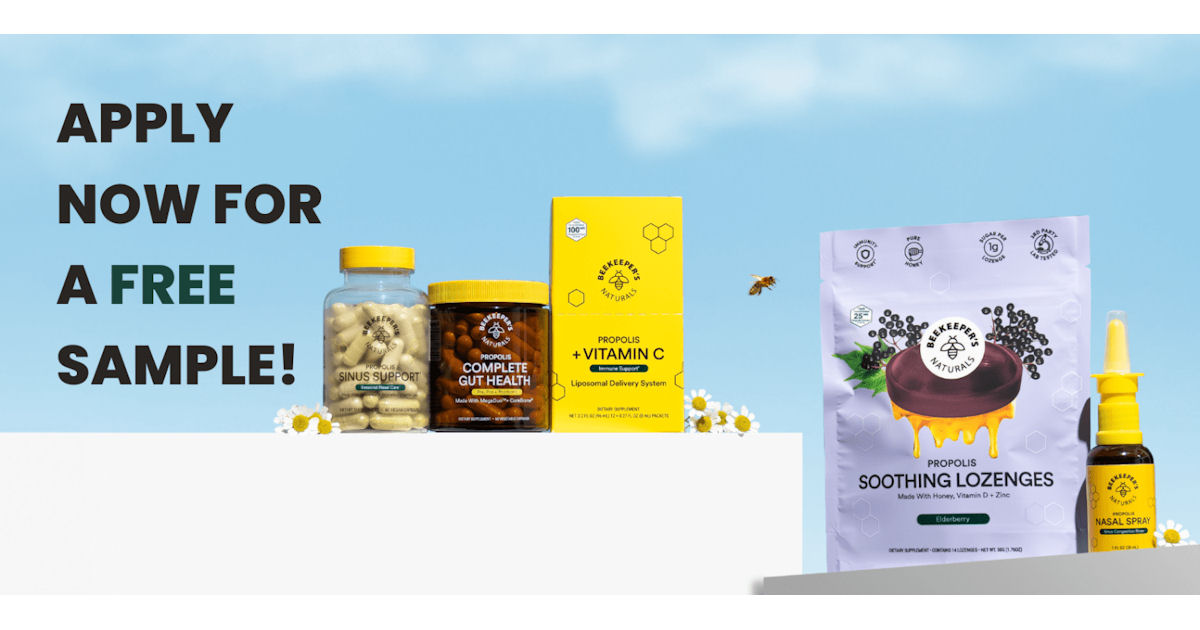Free Beekeeper's Naturals Sample Pack - Free Product Samples