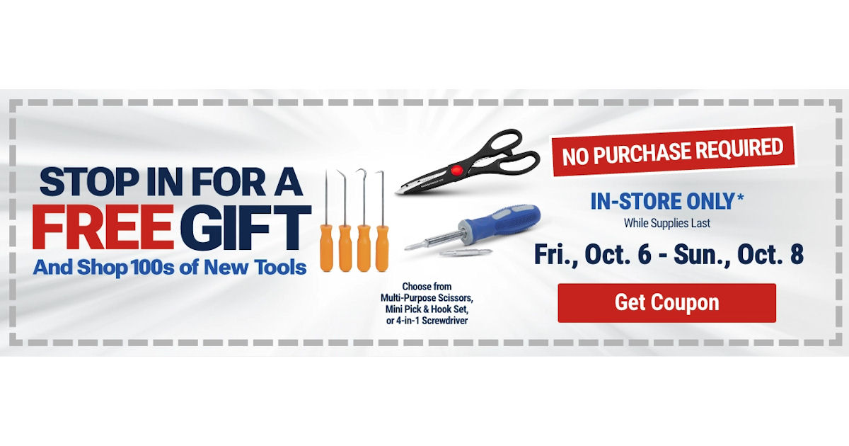 harbor freight free gift