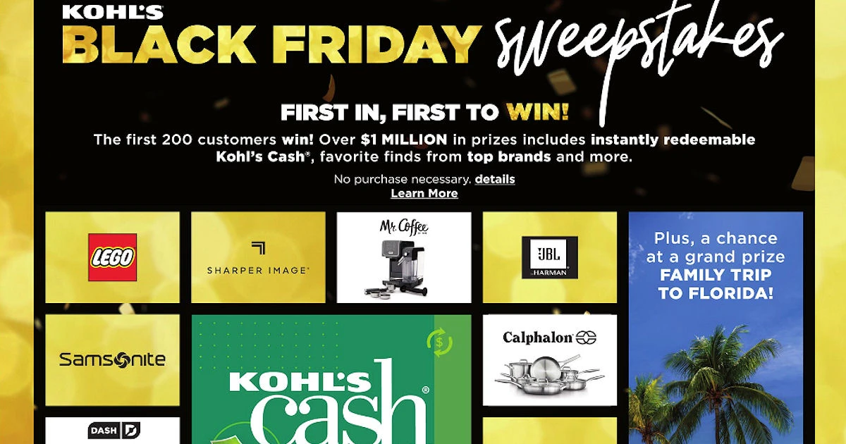 kohl's black friday freebies