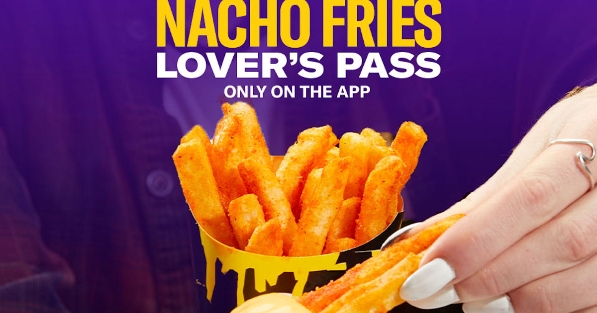 Free Taco Bell Nacho Fries Lover's Pass At 1pm Est - Free Samples