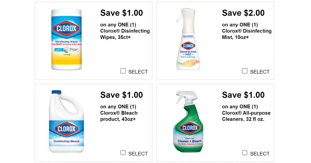 Print 5 In New Clorox Coupons Save On Disinfecting Wipes Sprays And Bleach Coupons And Deals