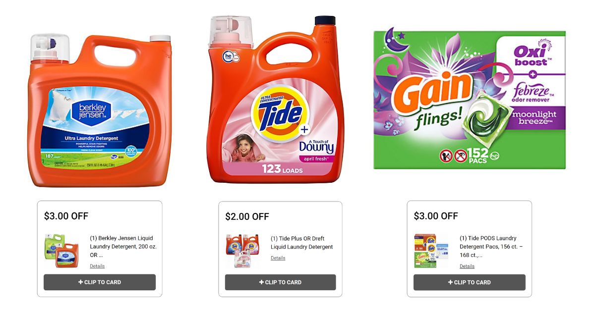 B's whoelsale club detergent coupons and deals