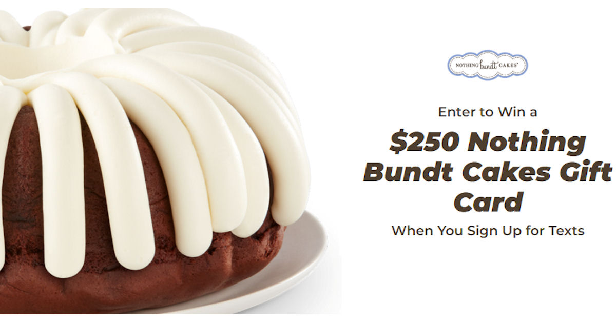 Nothing Bundt Cakes Gift Card Sweepstakes