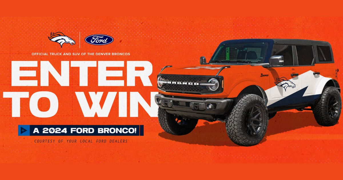 Denver Broncos Ford Bronco Sweepstakes