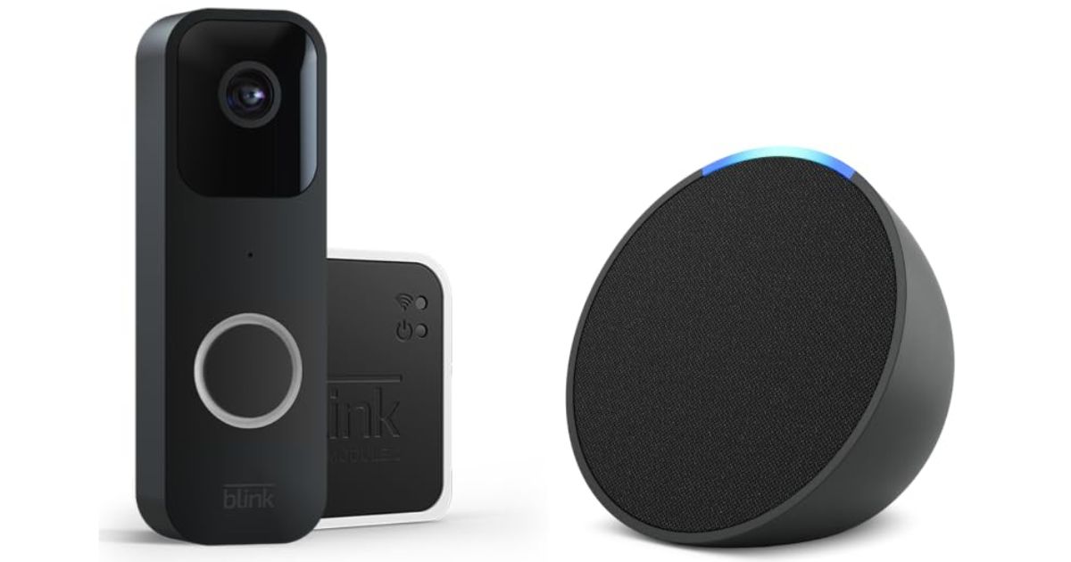 Blink Video Doorbell and Amazon Echo Pop