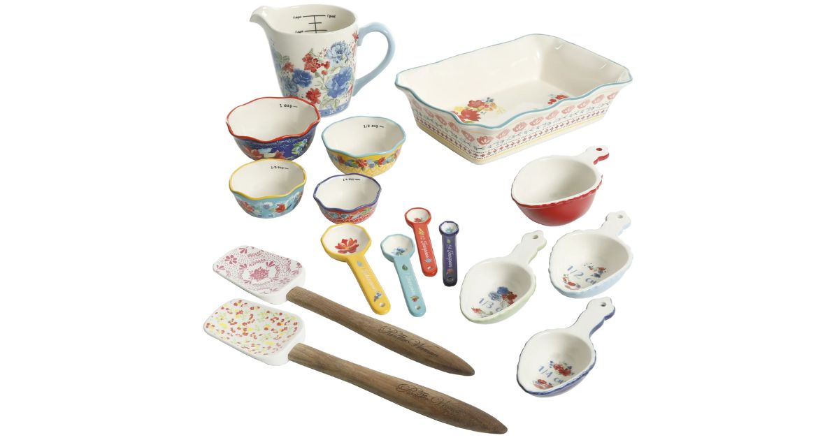 The Pioneer Woman Floral 16-Piece Bakeware Combo Set