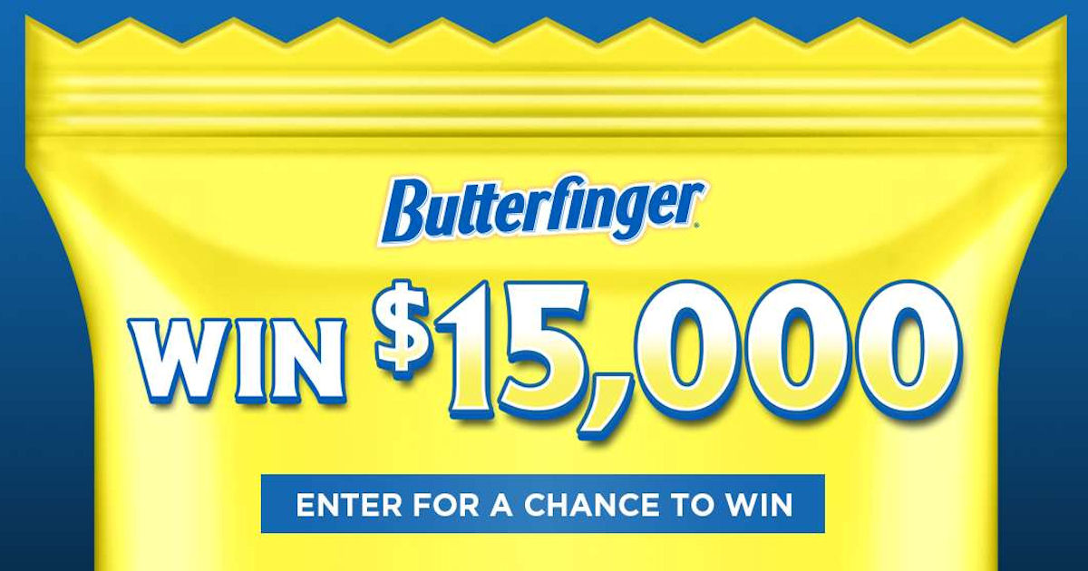 Spirit Halloween $15,000 Butterfinger Sweepstake