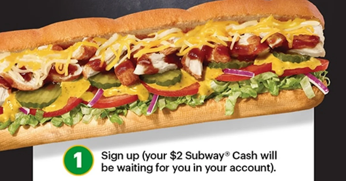 free subway rewards cash