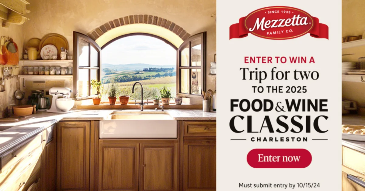 Mezzetta Charleston Food & Wine Sweepstakes