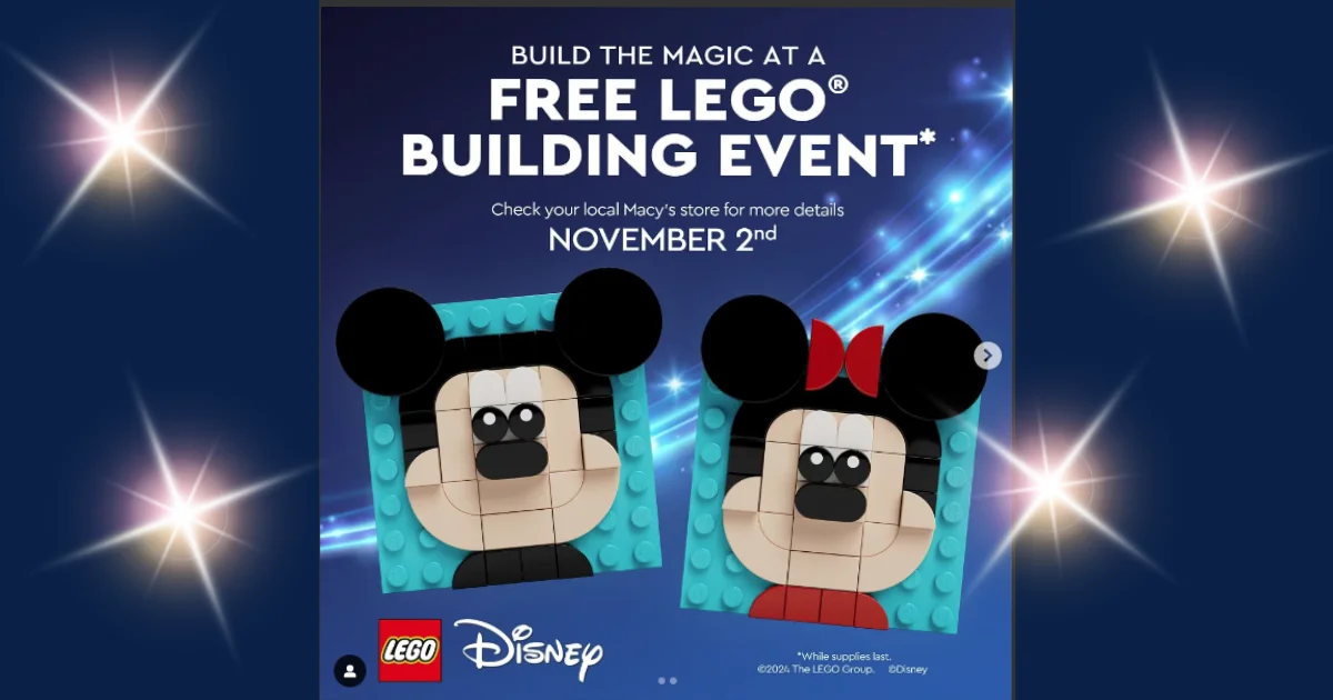 Macys LEGO x Disney Build Event