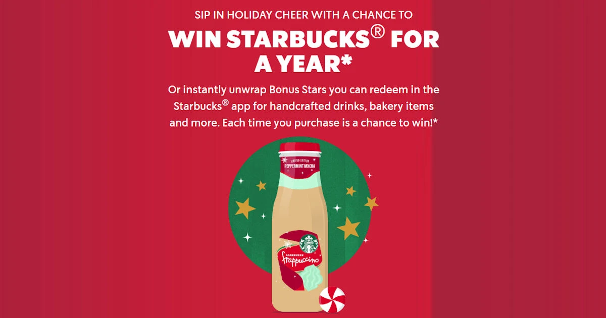 Starbucks UNCAP, SCAN, & WIN Sweepstakes