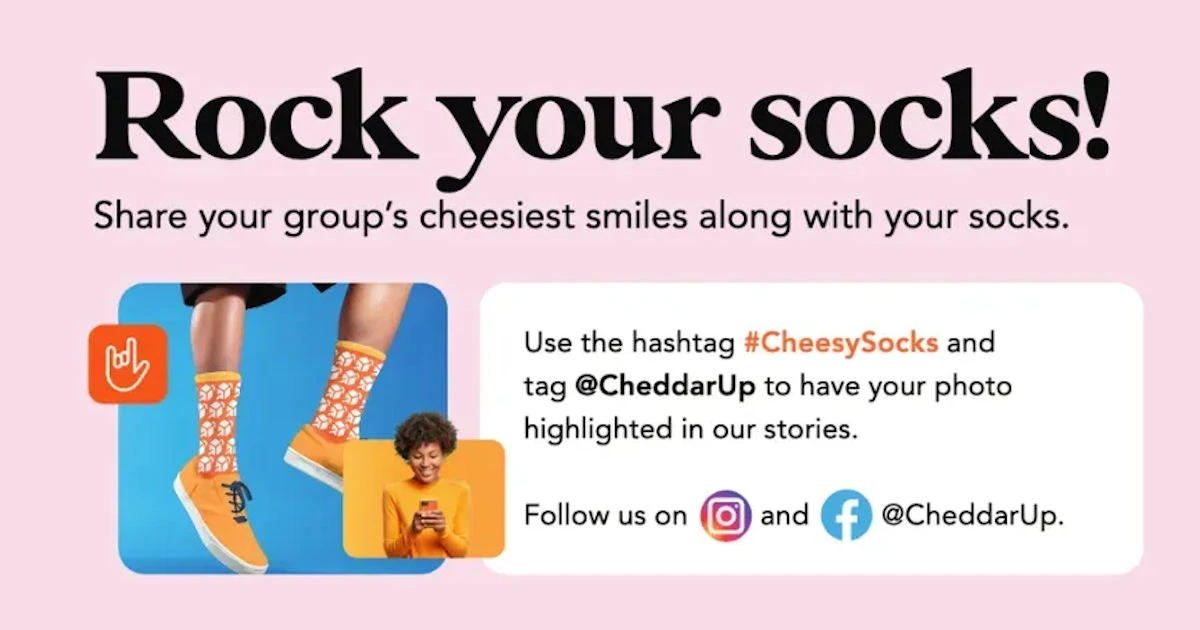 Cheddar Up Free Socks