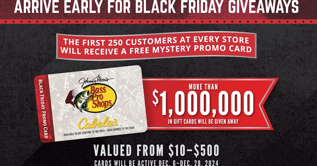 Bass Pro Shops and Cabela's Mystery Promo Card