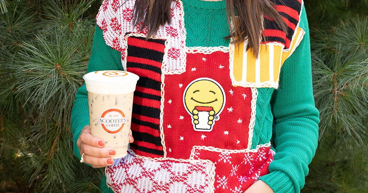 Scooters Coffee Ugly Sweater Day