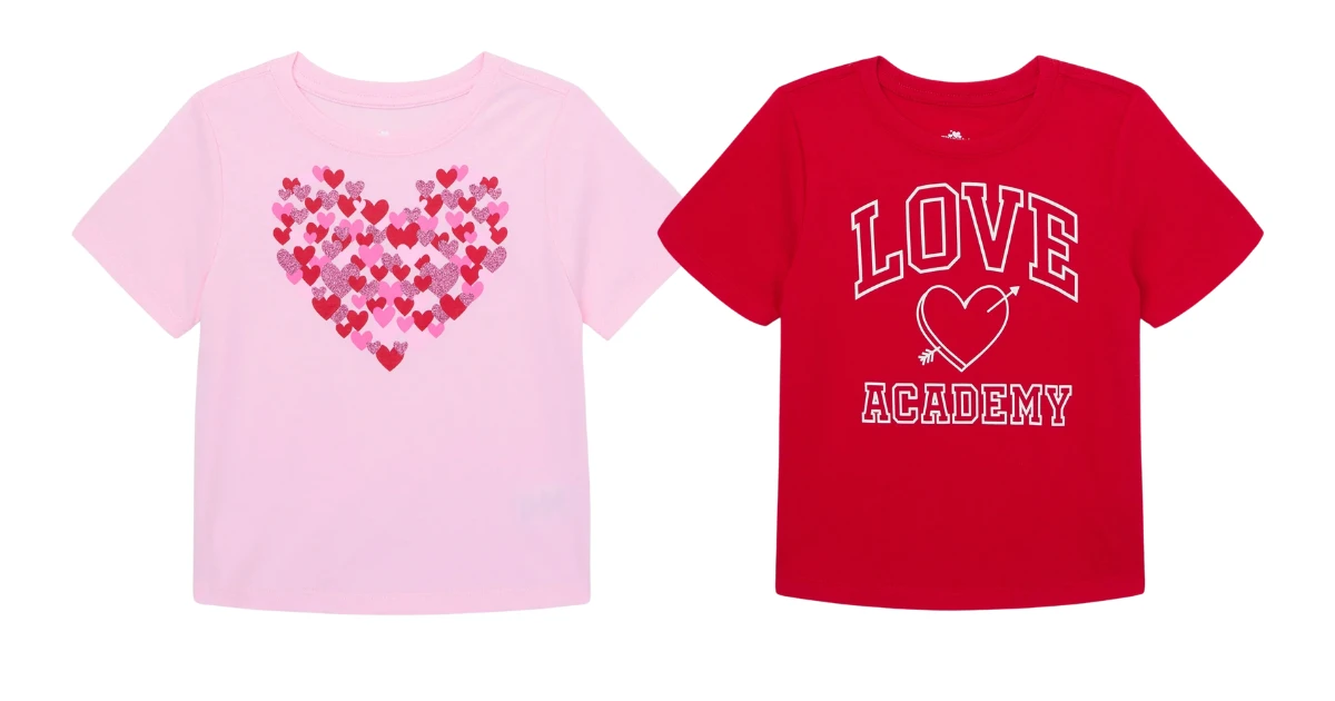 Valentines Day Toddler Tees at Walmart